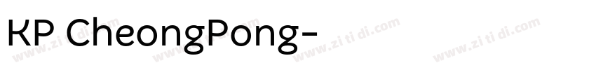 KP CheongPong字体转换